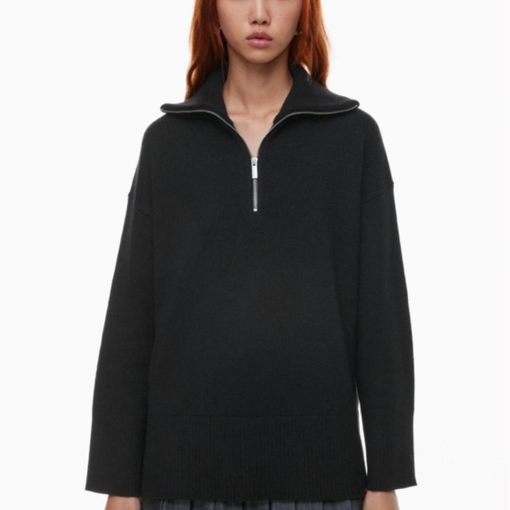 Babaton black Half-Zip Sweater BNWT Small
